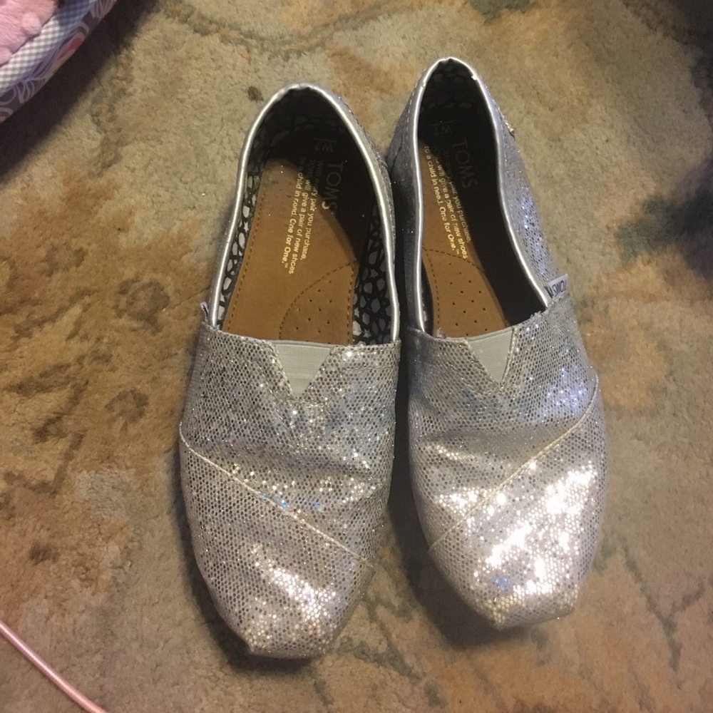 TOMS CLASSIC GLITTER SILVER